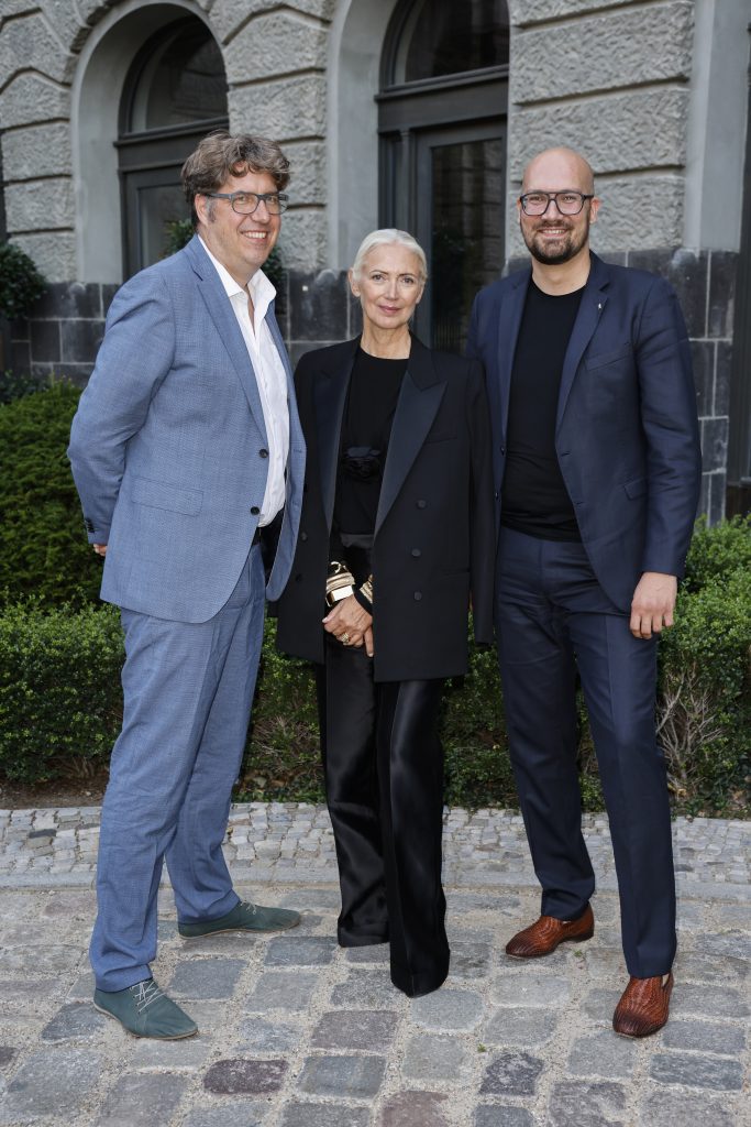Michael Kellner, Christiane Arp and Michael Biel attend the Official Berlin Fashion Week Opening SS24 