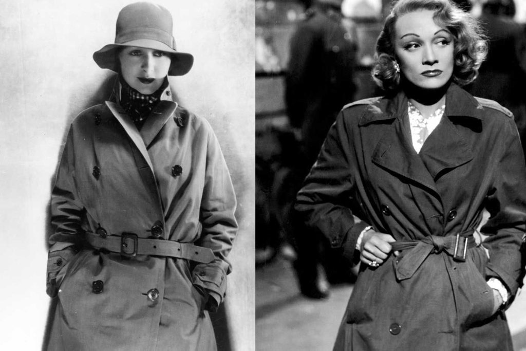 Greta Garbo in Destino e la sua popolarità con il trench