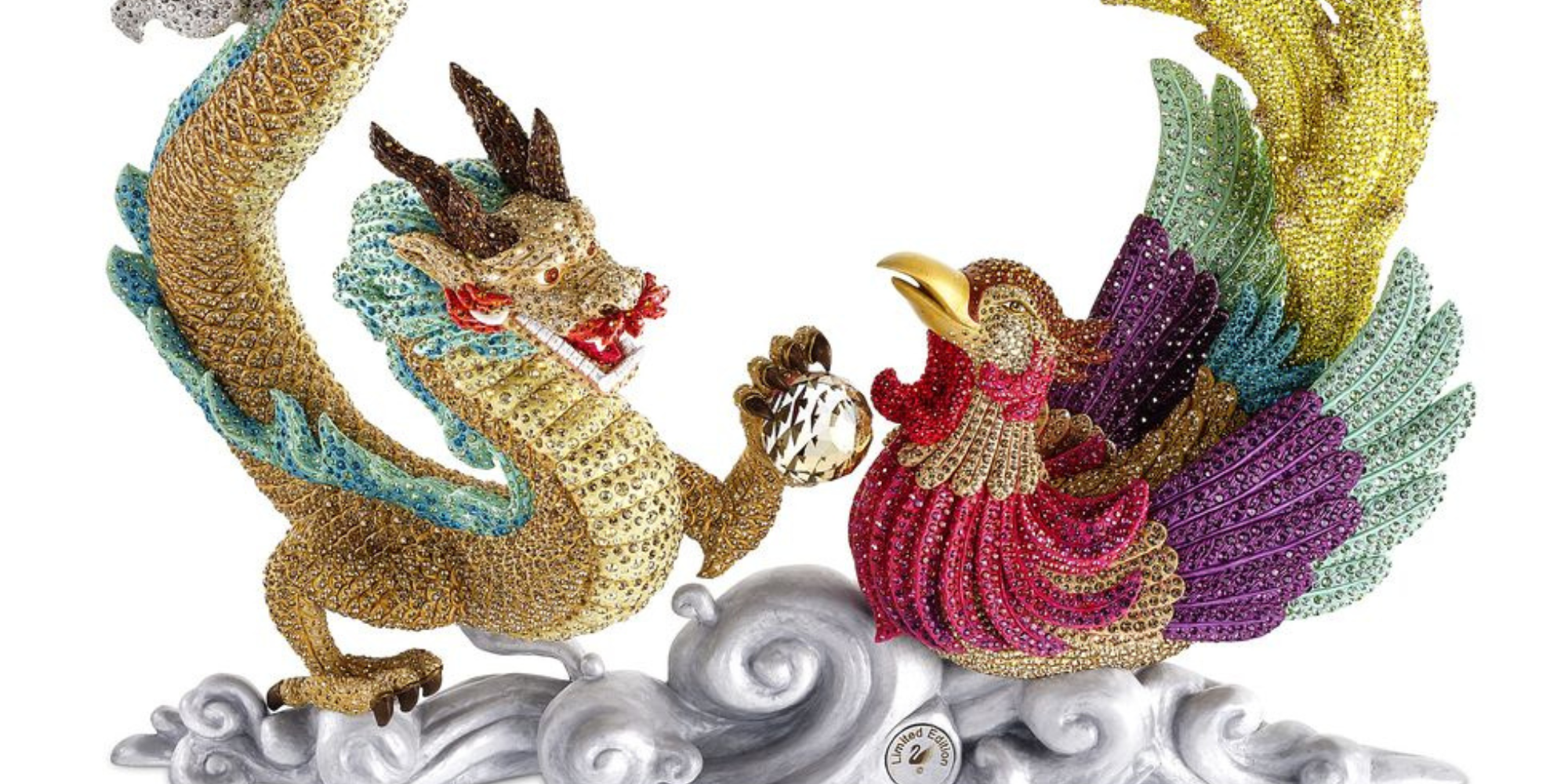 Dragon & Phoenix Swarovski