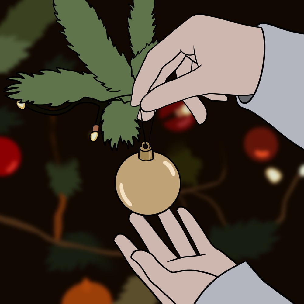 addobbare l'albero di Natale