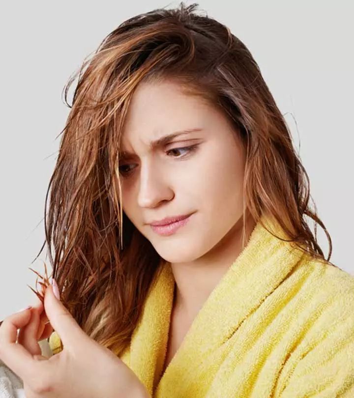 ragazza problema capelli secchi