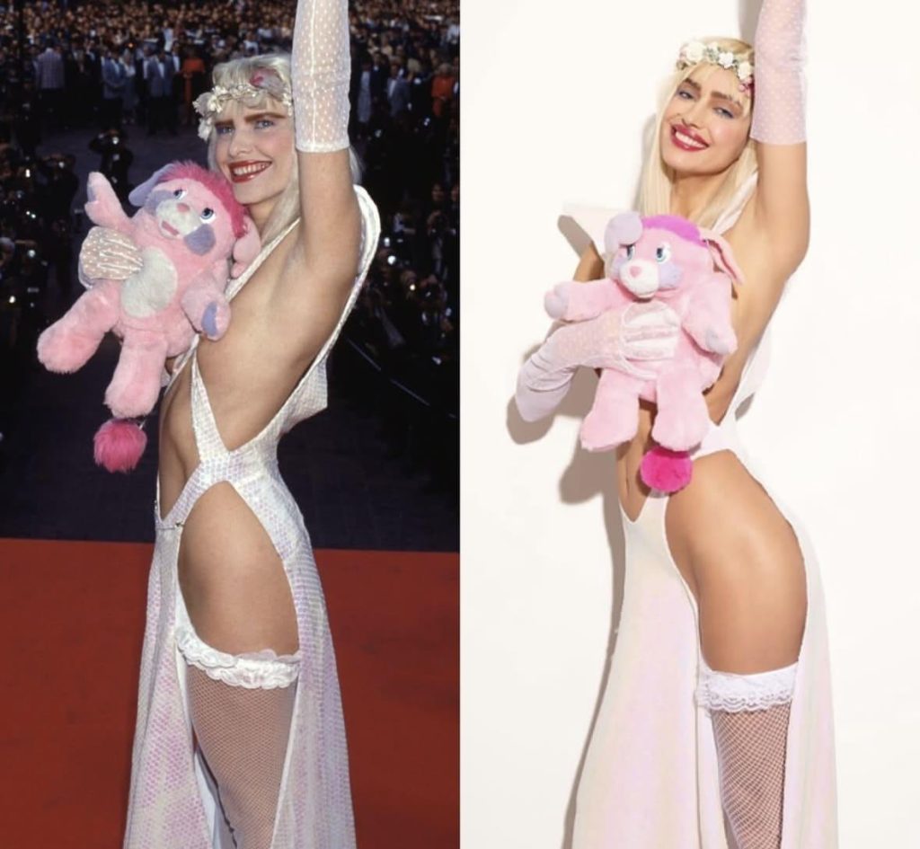 Irina Shayk omaggia Cicciolina a Cannes 1988 con un look provocante per Halloween 2025