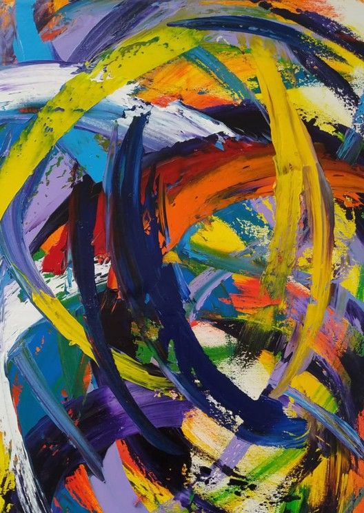 Disegno astratto con diversi colori.