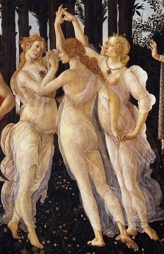 Le Tre Grazie di Sandro Botticelli.