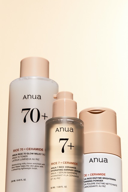 tonico, siero e powder rice anua