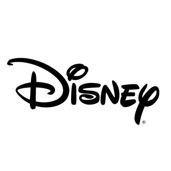 Logo Disney su sfondo bianco.