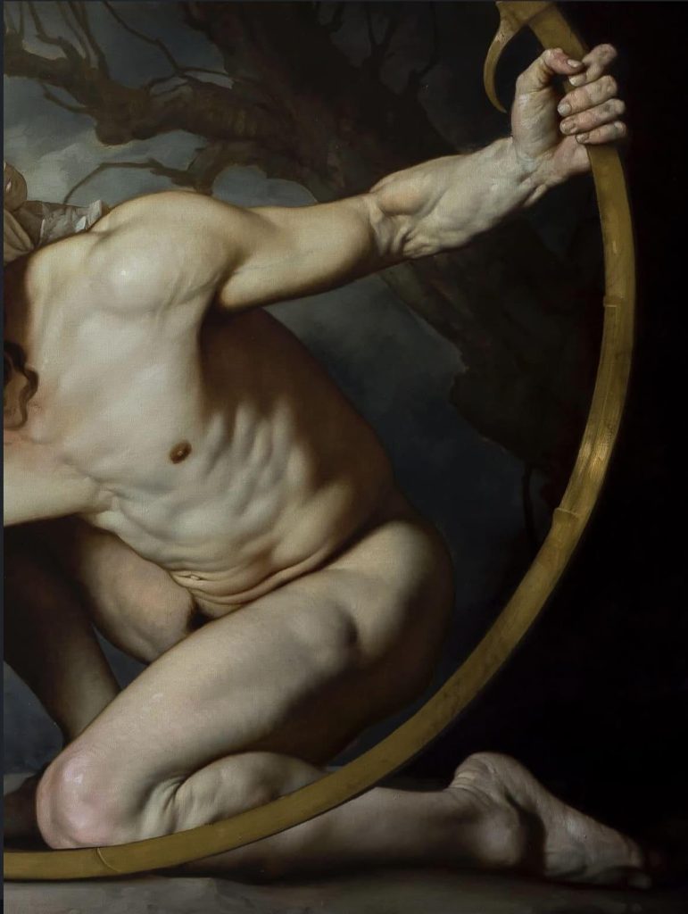 un'opera di Roberto Ferri intitolata
"Narcissus" del 2017