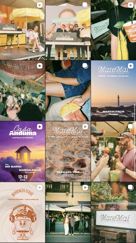 Profilo instagram di Anduma Events.