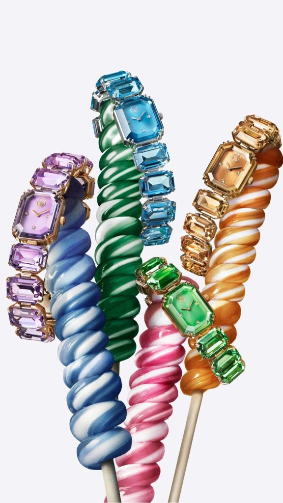  Gli orologi pastello della linea Millenia per la nuova Swarovski Summer collection.